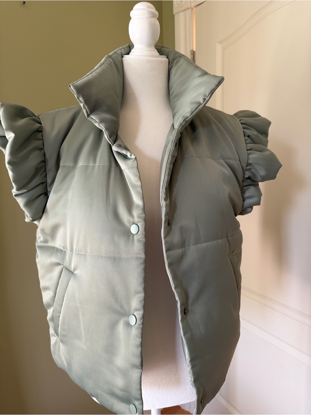Altar'd State Sage Puff-Sleeve Puffer Vest